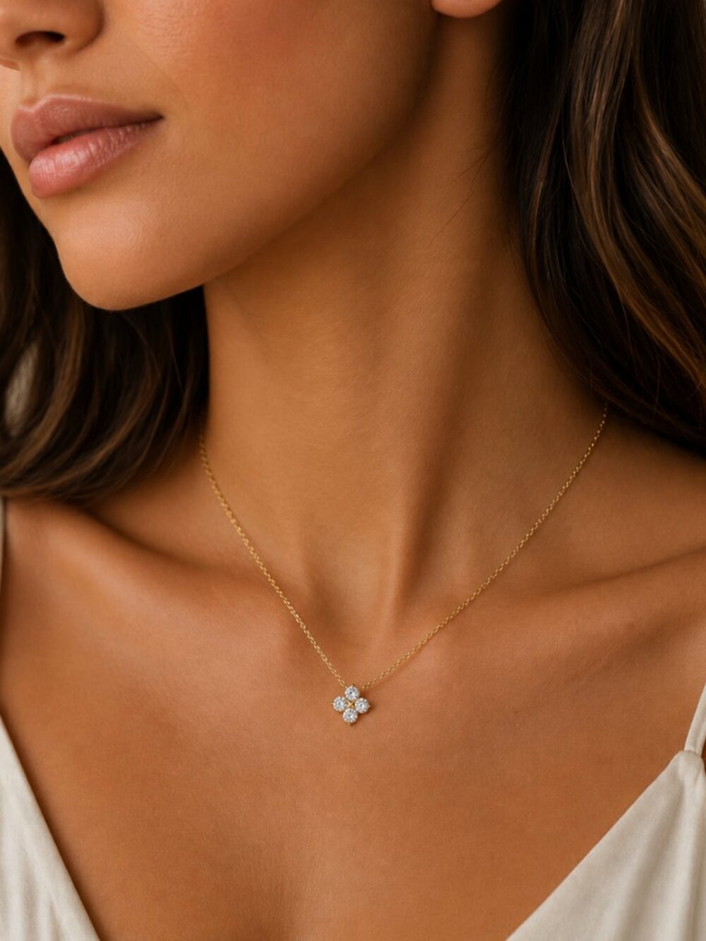 "Hampton" Lab Clover Necklace